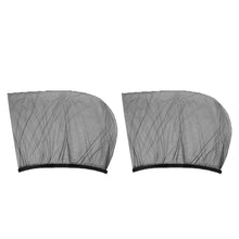 Load image into Gallery viewer, 2Pcs Car Sun Visor Front Rear Side Window Sun Shade Meshs Fabric Cover Shield UV Protector Black Auto Sunshade Curtain