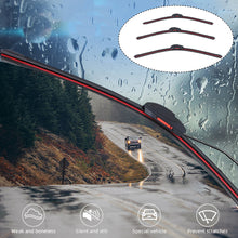 Load image into Gallery viewer, Universal 14" 16" 18" 20" 22" Car Windshield Wiper Blades Double Layer Soft Rubber Automotive Replacement Wipers