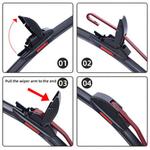 Load image into Gallery viewer, Universal 14" 16" 18" 20" 22" Car Windshield Wiper Blades Double Layer Soft Rubber Automotive Replacement Wipers