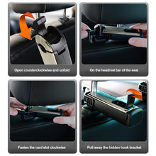 Load image into Gallery viewer, 2 in 1 Car Seat Hook Rear Row Hanger Phone Holder Stable Headrest Hanging Hook Hidden