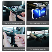 Load image into Gallery viewer, 2 in 1 Car Seat Hook Rear Row Hanger Phone Holder Stable Headrest Hanging Hook Hidden