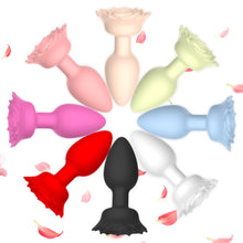 Load image into Gallery viewer, Silicone Charging APP Remote Control Rose Silicone Anal Plug Female Masturbator Women Adults Sex Toys