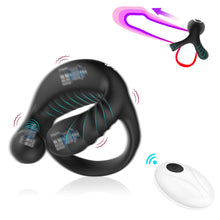 Load image into Gallery viewer, APP Remote Control Three Vibration Wearable Charging Silicone Delay Lock Ring Delay Ejaculation Male Silicone Sex Toy
