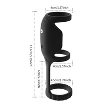 Load image into Gallery viewer, Triple Ring Charging Silicone Delayed Sperm Locking Ring Couple Supplies Blocking and Restoring Ring Sex Toys
