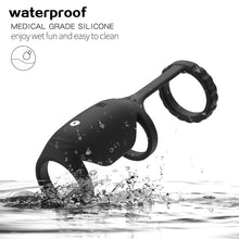 Load image into Gallery viewer, Triple Ring Charging Silicone Delayed Sperm Locking Ring Couple Supplies Blocking and Restoring Ring Sex Toys