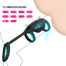Load image into Gallery viewer, Triple Ring Charging Silicone Delayed Sperm Locking Ring Couple Supplies Blocking and Restoring Ring Sex Toys