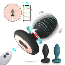 Load image into Gallery viewer, Portable Charging Remote Control APP Thread Twisting Vibration Silicone Anal Plug Female and Male Sex Toys