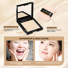 Load image into Gallery viewer, Wet-And-Dry Dual Use Face Setting Powder Oil-control 24 Hours Long Lasting Waterproof Matte Face Makeup Cosmetic Setting Compact Powder