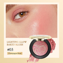 Load image into Gallery viewer, 5 Colors Blush Powder Face Blusher Lighting Glow Baked Blush Natural Cheek Tint Brighten Face Waterproof Face Contouring Cosmetics Blush Powder Soft Female Makeup