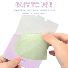 Load image into Gallery viewer, 100Pcs/box Face Cleanser Oil Control Oil Absorbing Paper For Facial Oil Absorbing Soft Paper Fragrance Portable Box Makeup Tools