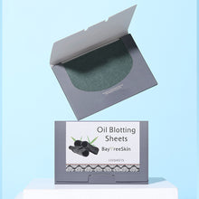 Load image into Gallery viewer, Bamboo Charcoal Oil Control Film Blotting Paper 100pcs Face Oil Blotting Paper Portable Face Wipes Active Paper Facial Oil Control Skin Care Tool