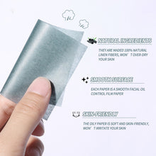 Load image into Gallery viewer, Bamboo Charcoal Oil Control Film Blotting Paper 100pcs Face Oil Blotting Paper Portable Face Wipes Active Paper Facial Oil Control Skin Care Tool
