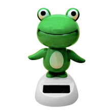 Load image into Gallery viewer, Solar Powered Cute Swinging Animals Shaking Head Forg Dashboard Ornament Auto Car Interior Decorations Styling Home Decoration Gift