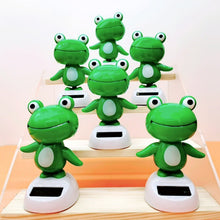 Load image into Gallery viewer, Solar Powered Cute Swinging Animals Shaking Head Forg Dashboard Ornament Auto Car Interior Decorations Styling Home Decoration Gift