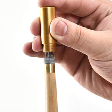 Load image into Gallery viewer, 1PC Pool Cue Leather Tips Needled Aluminum Leather Tip Repair Tool With Key Ring Billiard Accessories