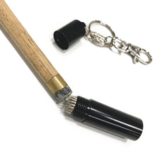 Load image into Gallery viewer, 1PC Pool Cue Leather Tips Needled Aluminum Leather Tip Repair Tool With Key Ring Billiard Accessories