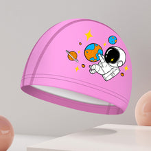 Load image into Gallery viewer, 1PC Children'S PU Coated Swimming Cap Cartoon Print High Elastic Waterproof Ear Protector Breathable Swimming Cap