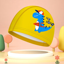 Load image into Gallery viewer, 1PC Children'S PU Coated Swimming Cap Cartoon Print High Elastic Waterproof Ear Protector Breathable Swimming Cap