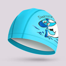 Load image into Gallery viewer, 1PC Children'S PU Coated Swimming Cap Cartoon Print High Elastic Waterproof Ear Protector Breathable Swimming Cap