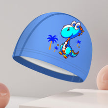 Load image into Gallery viewer, 1PC Children'S PU Coated Swimming Cap Cartoon Print High Elastic Waterproof Ear Protector Breathable Swimming Cap