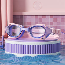 Load image into Gallery viewer, Children's Cartoon Small Frame Swimming Goggles HD Waterproof Anti-Fog Diving Goggles Silicone Cap Professional Swimming Equipment