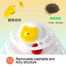 Load image into Gallery viewer, 4 Levels Cat Toy Tower Turntable Roller Balls Toys Interactive Intelligence Training Track Puzzle Funny Games Accessories