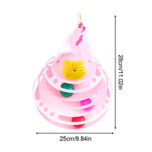 Load image into Gallery viewer, 4 Levels Cat Toy Tower Turntable Roller Balls Toys Interactive Intelligence Training Track Puzzle Funny Games Accessories