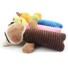 Load image into Gallery viewer, Pet Dog Squeaky Toys Animals Shapes Squeaky Plush Chew Toys for Small Medium Large Dogs