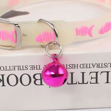 Load image into Gallery viewer, Adjustable Pet Glowing Collar With Bell Buckle Neck Strap Puppy Luminous Collar Cute Dog Cat Collar Glow At Night Pet Supplies