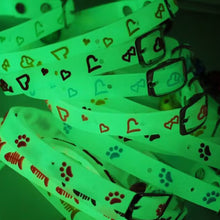 Load image into Gallery viewer, Adjustable Pet Glowing Collar With Bell Buckle Neck Strap Puppy Luminous Collar Cute Dog Cat Collar Glow At Night Pet Supplies