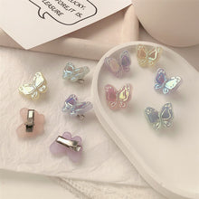 Load image into Gallery viewer, Colorful Acrylic Butterfly Hairpins Girl Hair Clips Barrettes Women Sweet Hair Ornament Rainbow Headwear Fashion Hair Accessories