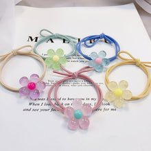 Load image into Gallery viewer, Korean Children Noctilucent Flower Scrunchies Women Girls Elastic Hair Rubber Bands Accessories Tie Hair Ring Rope Ponytail Holder Luminous Headdress