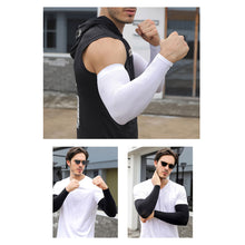 Load image into Gallery viewer, 1 Pair Ice Silk Sports Arm Sleeves Cycling Sun UV Protection Outdoor Travel Running Gym Fitness Cool Summer Arm Sleeves for Man