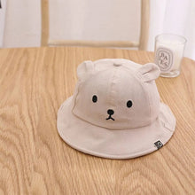 Load image into Gallery viewer, Cute Bear Baby Spring and Summer Bucket Hat With Ears Boy Girl Cotton Kids Sun Hat Outdoor Summer Child Thin Panama Cap Suitable for 4-24 Months Baby