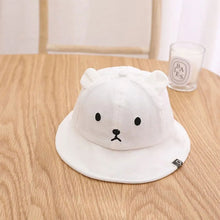 Load image into Gallery viewer, Cute Bear Baby Spring and Summer Bucket Hat With Ears Boy Girl Cotton Kids Sun Hat Outdoor Summer Child Thin Panama Cap Suitable for 4-24 Months Baby