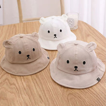 Load image into Gallery viewer, Cute Bear Baby Spring and Summer Bucket Hat With Ears Boy Girl Cotton Kids Sun Hat Outdoor Summer Child Thin Panama Cap Suitable for 4-24 Months Baby
