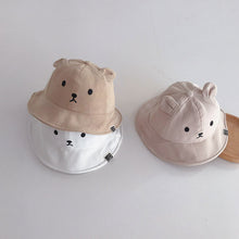 Load image into Gallery viewer, Cute Bear Baby Spring and Summer Bucket Hat With Ears Boy Girl Cotton Kids Sun Hat Outdoor Summer Child Thin Panama Cap Suitable for 4-24 Months Baby