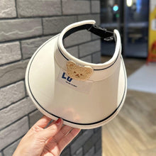 Load image into Gallery viewer, Kids Summer Sun Hat Wide Brim Empty Top Ponytail Cap Beach UV Protection Outdoor Sunscreen Visors Sunshade Girl Bonnet for Children