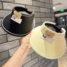 Load image into Gallery viewer, Kids Summer Sun Hat Wide Brim Empty Top Ponytail Cap Beach UV Protection Outdoor Sunscreen Visors Sunshade Girl Bonnet for Children