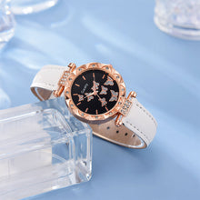 Load image into Gallery viewer, 6/1pcs Set Women Watch Ring Necklace Earrings Bracelet Set Watches Butterfly Leather Strap Ladies Quartz WristWatch (No Box)