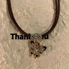 Load image into Gallery viewer, Vintage Black Rope Butterfly Necklace Collarbone Chain Choker Alloy Butterfly Handmade Pendant Necklace For Lovers Women Spice Girls