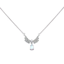 Load image into Gallery viewer, Crystal Angel Wings Stone of Moonlight Pendant Necklaces Ladies Girl Simple Y2K White Zircon Love Elegant Necklace Women Jewelry Chain of clavicle