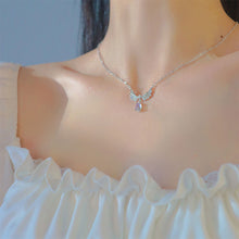 Load image into Gallery viewer, Crystal Angel Wings Stone of Moonlight Pendant Necklaces Ladies Girl Simple Y2K White Zircon Love Elegant Necklace Women Jewelry Chain of clavicle