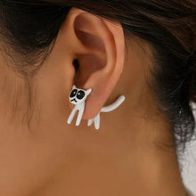 Load image into Gallery viewer, New Funny Small Black Cat Earring for Women Girl Fashion Cute Animal Kitten Earrings Fashion Party Festival Piercing Jewelry