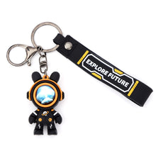 Load image into Gallery viewer, Lovely Cartoon Bear Explore Future Car Key Chain Pendant Bag Pendant Keychain Delicate Simple Key Chain for Girls Couple Gifts