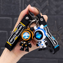 Load image into Gallery viewer, Lovely Cartoon Bear Explore Future Car Key Chain Pendant Bag Pendant Keychain Delicate Simple Key Chain for Girls Couple Gifts