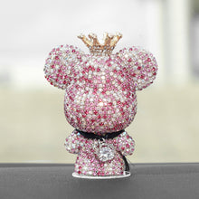 Load image into Gallery viewer, Cute Car Interior Decoration Rhinestone Bear Car Dashboard Doll Balloon Ornament Decoration for Room Decoration Desk Gift