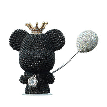 Load image into Gallery viewer, Cute Car Interior Decoration Rhinestone Bear Car Dashboard Doll Balloon Ornament Decoration for Room Decoration Desk Gift