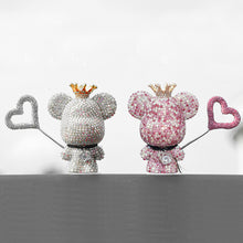 Load image into Gallery viewer, Cute Car Interior Decoration Rhinestone Bear Car Dashboard Doll Balloon Ornament Decoration for Room Decoration Desk Gift