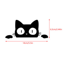 Load image into Gallery viewer, Universal Surprise Cat Peeking Car Stickers Decal Vinyl Black/White Funny Cat Car Styling Decoration Accessories